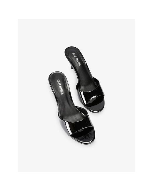 Steve Madden Black Kendrix Leather Heeled Mules