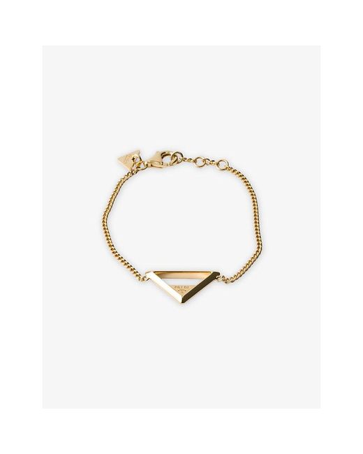 Prada Metallic Triangle Metal Bracelet