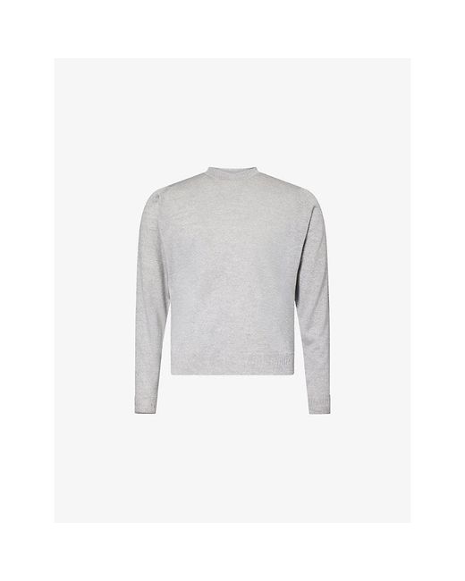 John Smedley Gray X Bill Nighy Crew-Neck Merino Wool Jumper for men