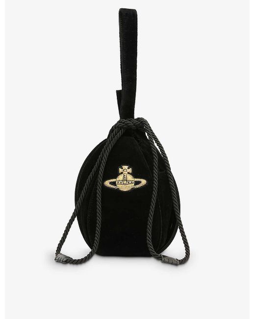 Vivienne Westwood Black Kitt Cotton Bucket Bag