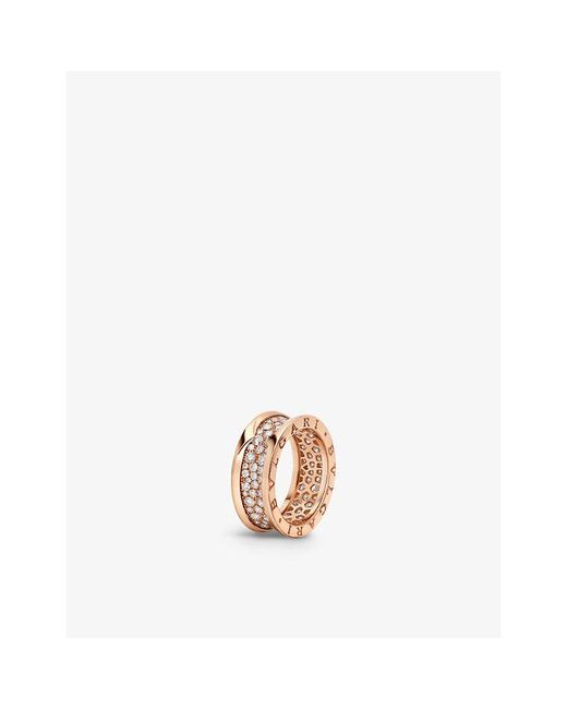 BVLGARI White B.Zero1 18Ct Rose- And 1.63Ct Brilliant-Cut Diamond Ring