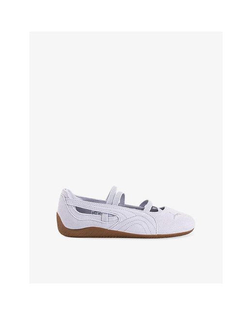 PUMA White Speedcat Ballet Suede Trainers