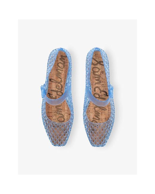 Sam Edelman Blue Michaela Jelly Mary Jane Flats
