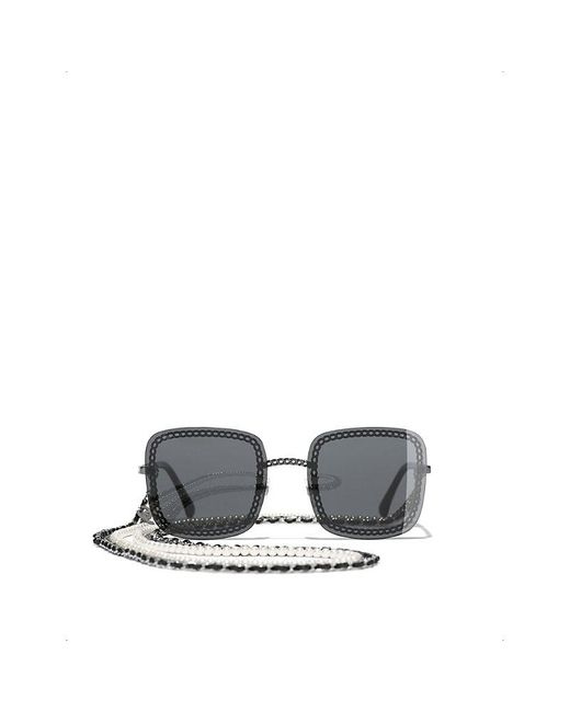 Chanel Gray Square Sunglasses