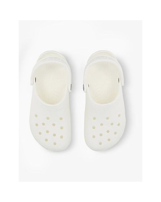 CROCSTM White Classic Waterproof Rubber Clogs