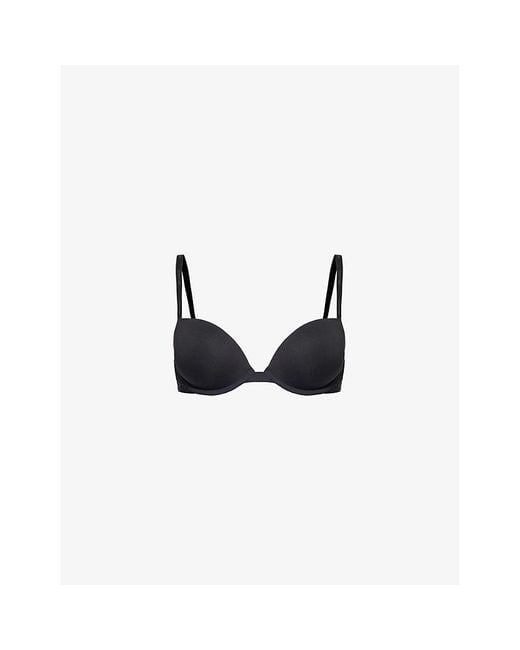 Calvin Klein Black Attraction Push-Up Stretch-Woven Plunge Bra