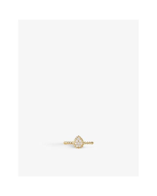 Boucheron White Serpent Bohème 18Ct- And Diamond Ring