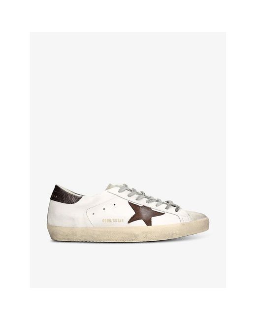 Golden Goose Deluxe Brand Natural Superstar Pattern Leather Low-Top Trainers for men