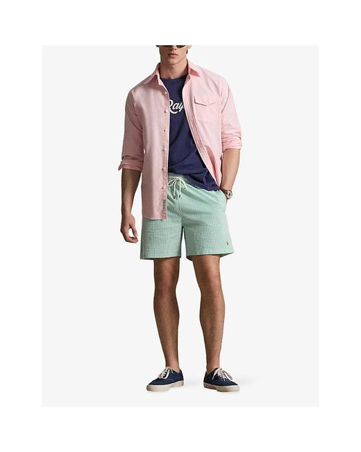 Polo Ralph Lauren Green Traveller Striped Swim Shorts for men