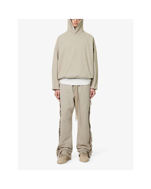 Fear Of God Natural Fringed Relaxed-fit Cotton-jersey jogging Bottoms for men