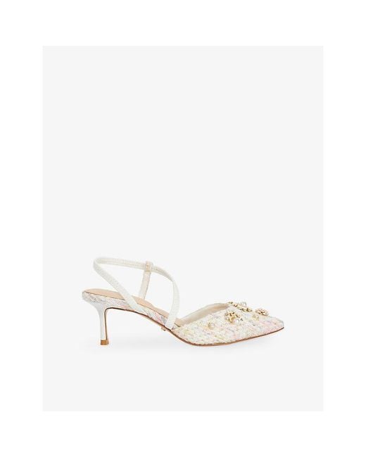 Dune White Dyana Flower Woven Courts