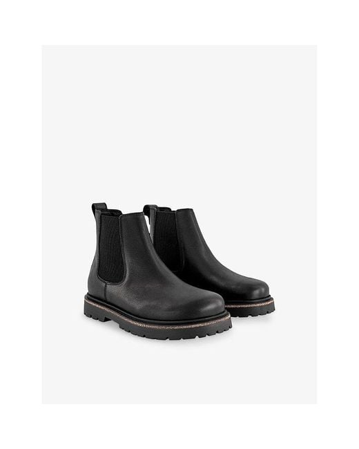 Birkenstock Black Highwood Leather Chelsea Boots