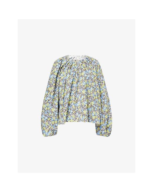 Nackiyé Blue Grand Bazaar Printed Cotton Top