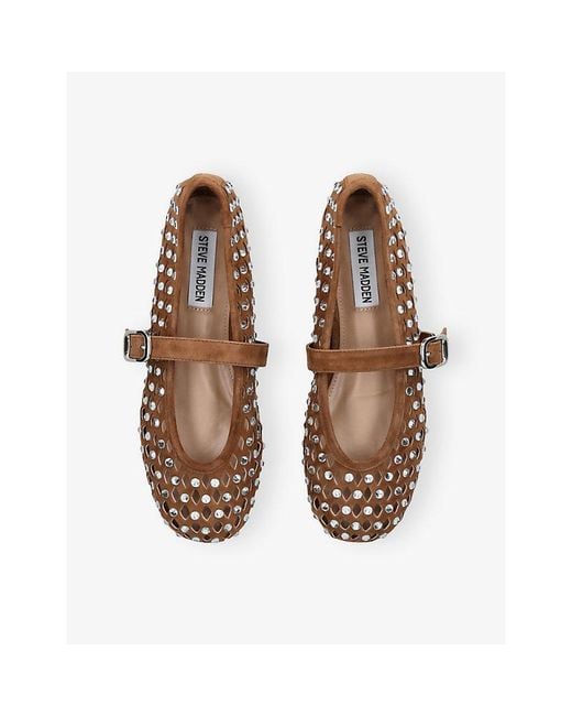 Steve Madden Brown Dreaming Suede Ballet Flats