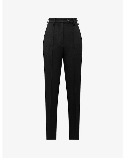 Prada Black High-rise Slim-fit Stretch-woven Trousers
