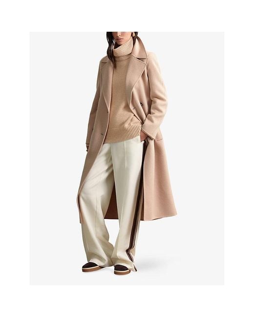 Reiss Natural Brooklyn Roll-Neck Wool And Cashmere-Blend Jumper