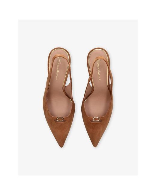 Santoni Brown Sabine 85 Suede Courts