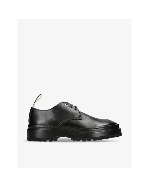 Jacquemus Black Les Derbies Pavane Leather Derby Shoes for men