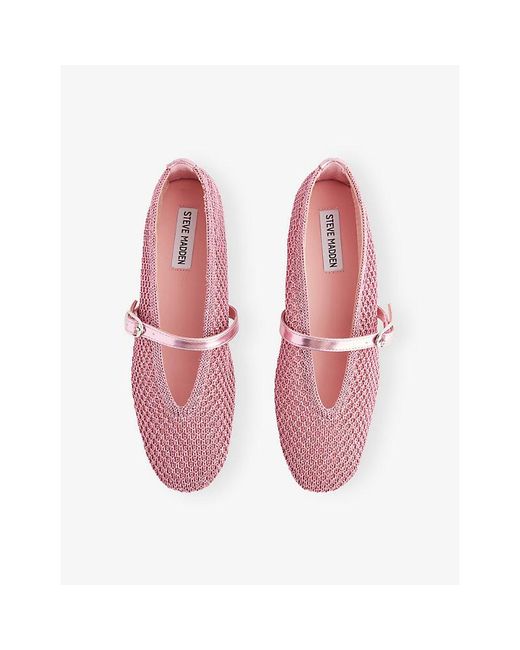 Steve Madden Pink Gayla Woven Ballet Flats