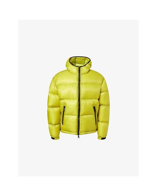 MKI Miyuki-Zoku Yellow Bubble Hooded Padded Shell-Down Jacket for men