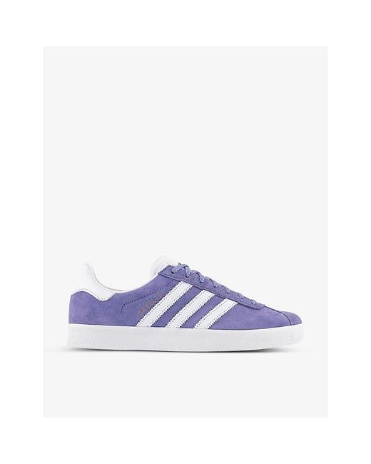 adidas Gazelle Brand-foiled Suede Low-top Trainers in Purple for Men | Lyst