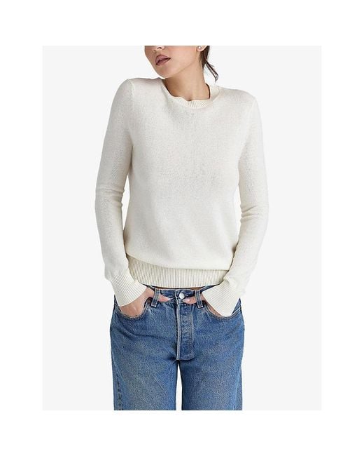 House Of Cb White Rochelle Wool And Cashmere Jumper