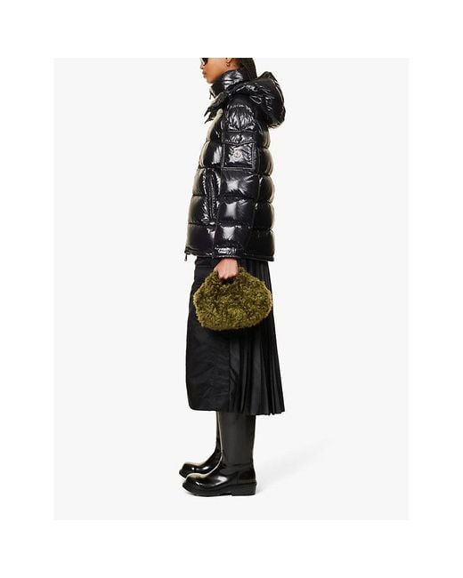 Moncler Black Maire Quilted Shell-Down Jacket