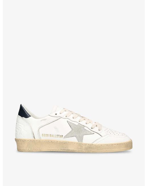 Golden Goose Deluxe Brand Natural Ball Star Star-patch Leather Low-top Trainers for men