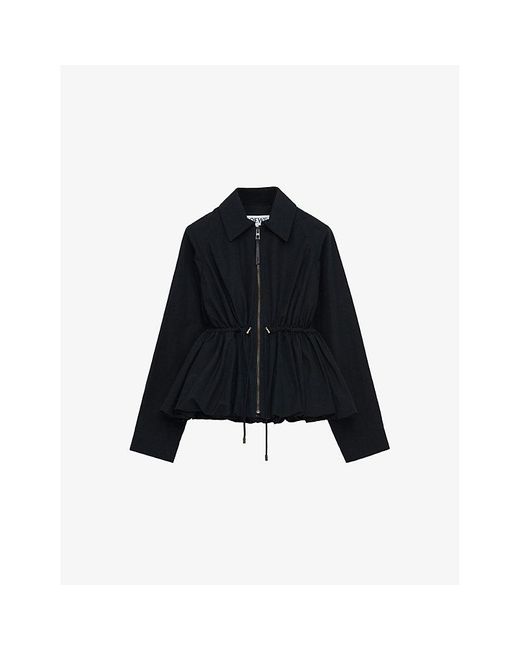 Loewe Black Drawstring-Waist Cotton-Blend Jacket