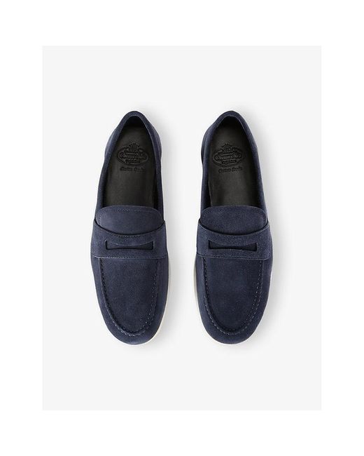 Church's Blue Saddle Penny Slip-On Suede Loafers for men