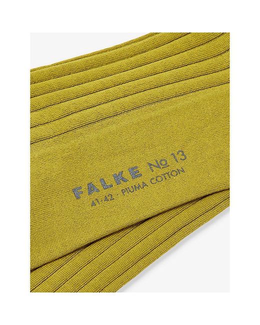 Falke Green No. 13 Logo-print Cotton Blend Knitted Socks for men