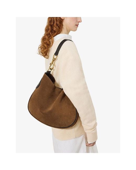Mulberry Brown Hackney Suede Shoulder Bag