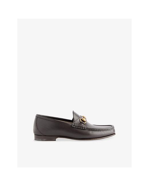 Gucci Black Horsebit 1953 Leather Loafers for men