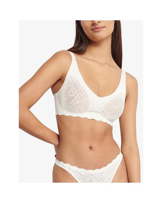 Sloggi White Zero Feel Stretch-Woven Bralette