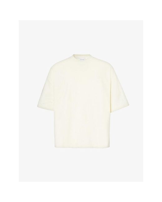 Bottega Veneta White Crewneck Boxy-fit Cotton-jersey T-shirt for men