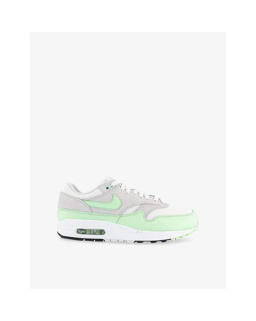 Nike Green Air Max 1 Premium Low-Top Leather Trainers for men