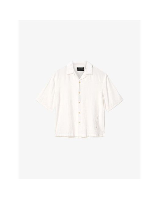 AllSaints White Purley Relaxed-Fit Woven Shirt for men