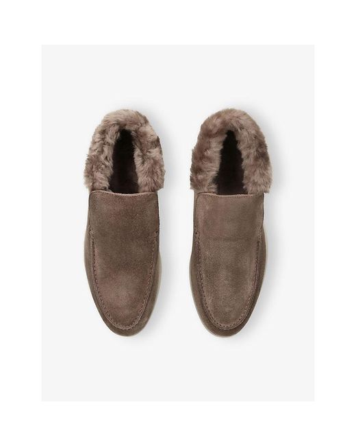 Aurélien Brown City Lined Suede Loafers