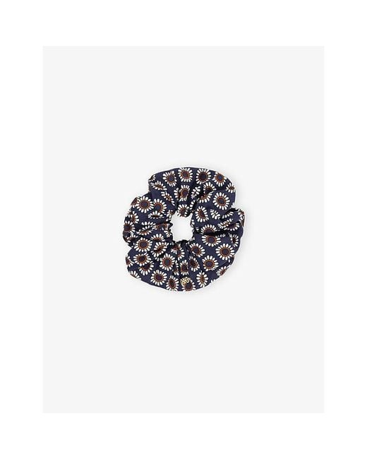 Sandro Multicolor Floral Woven Scrunchie