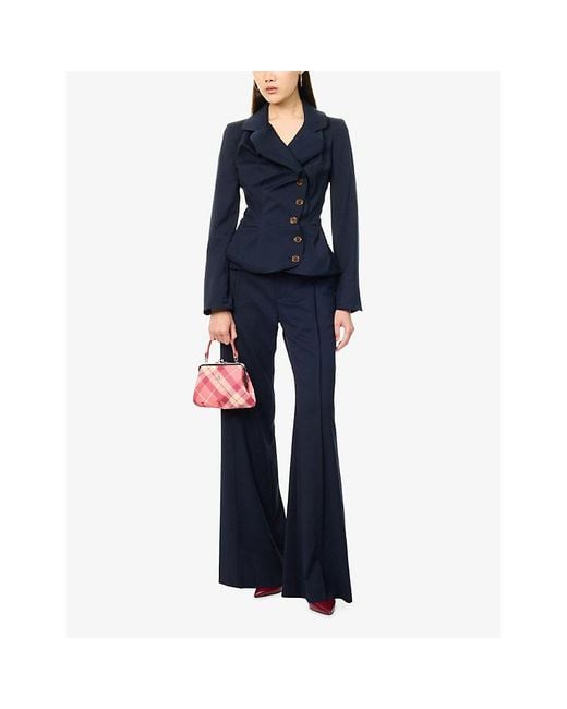 Vivienne Westwood Blue Drunken Tailor Wool Jacket