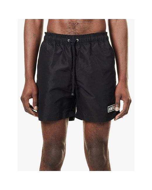 Amiri Black Patch Swim Shorts for men