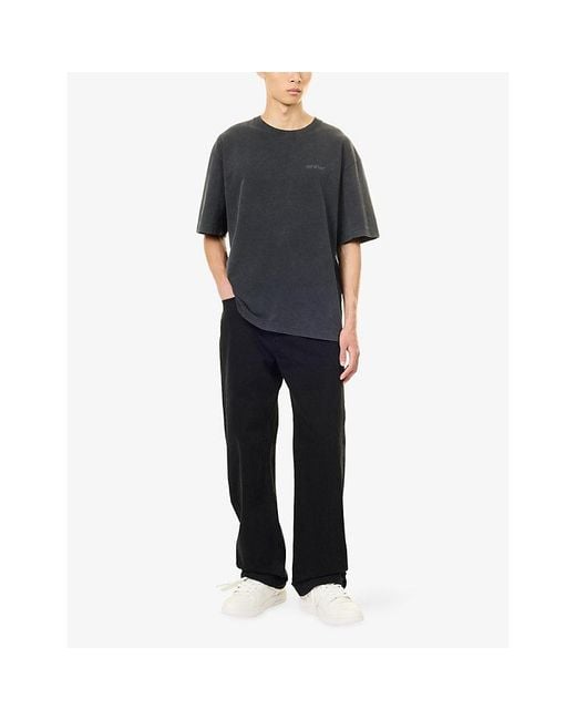 Off-White c/o Virgil Abloh Black Rugs Arrow Skate Cotton T-Shirt for men