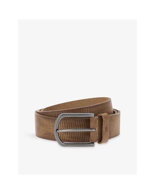 Boggi Brown Carved Leather Belt for men