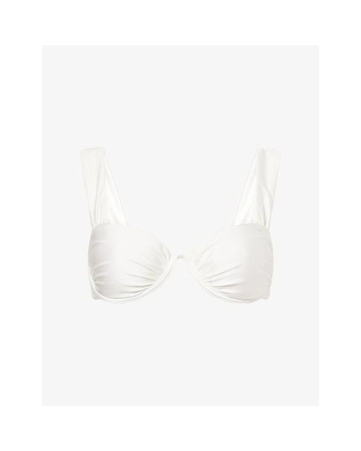 Jonathan Simkhai White Anniston Bikini Top
