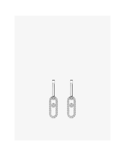 Messika White Move Link 18Ct And 0.85Ct Diamond Earrings