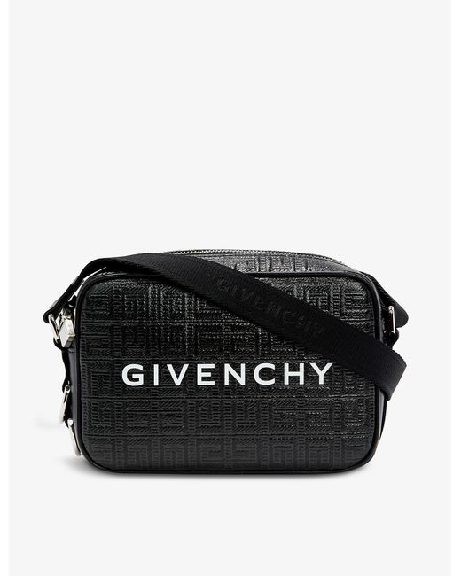 Givenchy Logo-print Faux-leather Crossbody Bag in Black for Men | Lyst UK