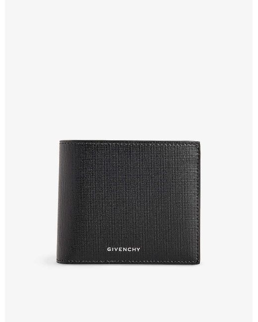 Givenchy Black Foiled-branding Leather Wallet for men