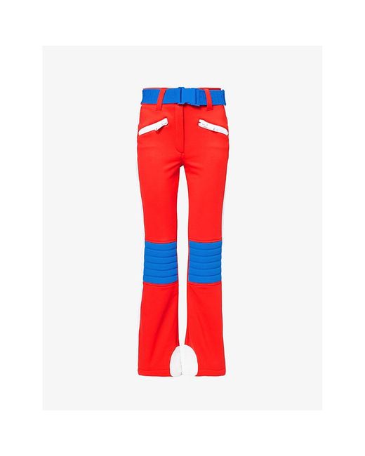 Goldbergh Red Goalie Striped-panel Stretch-woven Trousers