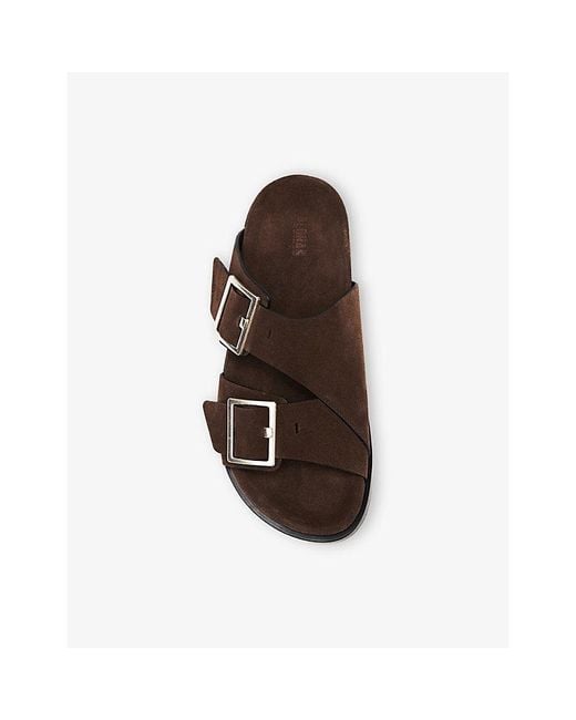 Alohas Brown Alba Suede Sandals