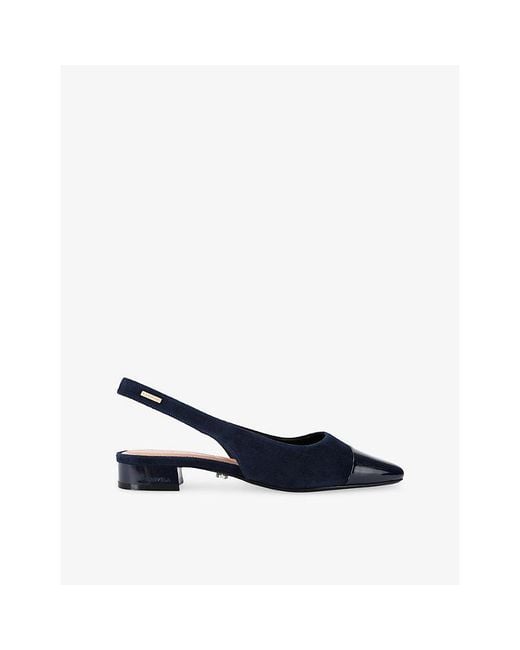 Carvela Kurt Geiger Blue Amelia Suede Slingback Courts